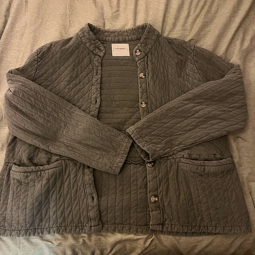 Lucky Brand Women’s Oversized Shirt Jacket - Sage Green XL